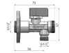 ARCO Zawór Kątowy z Filtrem Antykamiennym 1/2" x 3/8" (02402MAC)