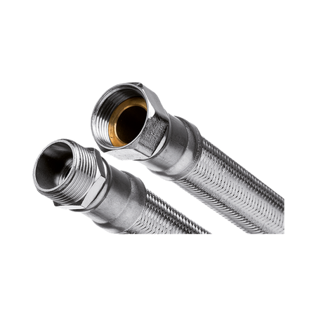 Invena Wężyk w oplocie ze stali nierdzewnej GW 20 mm, GW-GZ 50 cm, 1" (WS-86-050-G)