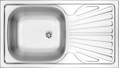 Deante Techno zlewozmywak stalowy 76 x 43.5 cm wpuszczany stal satynowa ZMU 0110