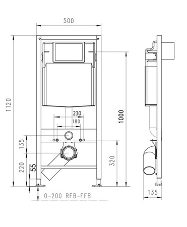 Stelaż podtynkowy WERIT JOMO+PRZYCISK EXCLUSIVE 2.0 CHROM MAT 1749110110000  