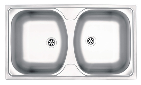 Deante Techno zlewozmywak stalowy 79 x 44 cm wpuszczany stal dekor ZMU 3200