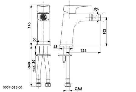 KFA Armatura MOKAIT CHROM bateria bidetowa