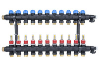 Afriso ProCalida EF1 K Rozdzielacz do ogrzewania płaszczyznowego, 11 obiegów, G1", 0,2÷1,6 l/min