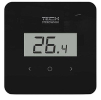 Tech R-12b Czarny Przewodowy regulator pokojowy dedykowany do serii L-X WiFi, L-12, ML-12  