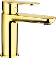 Deante Alpinia bateria umywalkowa stojąca złota  