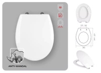 Deska Sedesowa Cedo Kery Steel Biała  