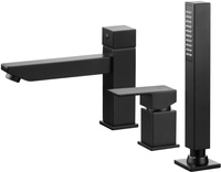 Deante Anemon Nero Bateria Wannowa 3-otworowa Czarna BBZ N13M