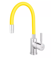 Ferro Zumba Bateria Kuchenna z Elastyczną Wylewką Chrom/Cytrynowy BZA4C