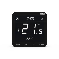 Tech ST-297z v3 Czarny Przewodowy regulator pokojowy dwustanowy podtynkowy zasilany 230V  