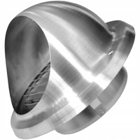 Czerpnia i wyrzutnia ścienna z okapnikiem UVLA 100 mm stal nierdzewna  