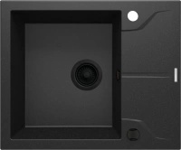 Deante Andante zlewozmywak granitowy 59x49 cm wpuszczany grafitowy metalik ZQN G11A