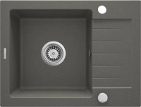 Deante Zorba zlewozmywak granitowy 58x44 cm wpuszczany antracyt metalik ZQZ T11A