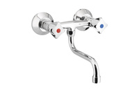 KFA Armatura Standard bateria kuchenna z uchwytami chrom wylewka 16 cm 300-410-00