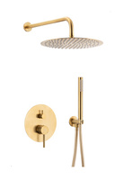 KFA Armatura Moza Gold zestaw prysznicowy podtynkowy z deszczownicą złoty szczotkowany 5039-501-31