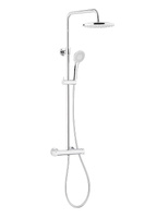 KFA Armatura Moza zestaw prysznicowy termostatyczny ścienny z deszczownicą chrom  
