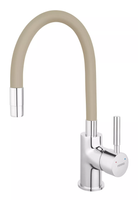 Ferro Zumba Bateria Kuchenna z Elastyczną Wylewką Chrom/Beżowy BZA4P