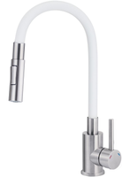 Deante Luno Bateria Kuchenna z Elastyczną Wylewką Biała BOC W740