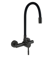 Deante Luno Nero Bateria Kuchenna z Elastyczną Wylewką Czarna BOC N80M