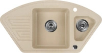 Deante PoP Zlewozmywak 1,5-komorowy z ociekaczem Piaskowy ZQP 7653