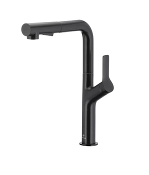 KFA Armatura Duero Design Black bateria kuchenna stojąca z wyciąganą wylewką czarny mat 6623-220-81