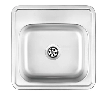 Deante Techno zlewozmywak stalowy 38 x 38 cm wpuszczany stal dekor ZMU 3100