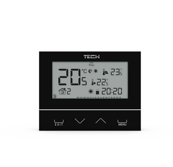 Tech ST-292 v2 Czarny Bezprzewodowy regulator pokojowy dwustanowy  