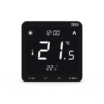 Tech ST-297z v3 Czarny Przewodowy regulator pokojowy dwustanowy podtynkowy zasilany 230V  