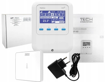 Sterownik Regulator Termostat Bezprzewodowy Biały WiFi 8s WH.20.0118 Tech Sterowniki