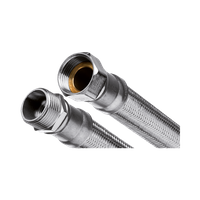 Invena Wężyk w oplocie ze stali nierdzewnej GW 20 mm, GW-GZ 50 cm, 1" (WS-86-050-G)