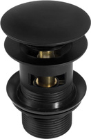 Deante Click-Clack korek do umywalki z przelewem Czarny Mat NHC B10B