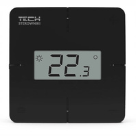 Tech R-8x Czarny Bezprzewodowy regulator pokojowy  