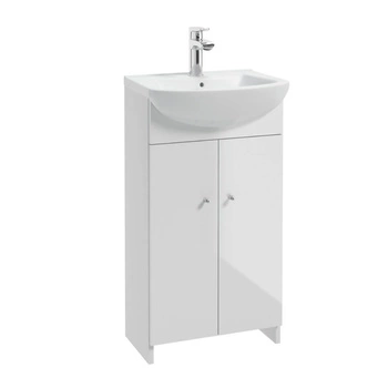 Zestaw szafka z umywalką 50 cm Defra Venus biały połysk 108-D-05025+1560