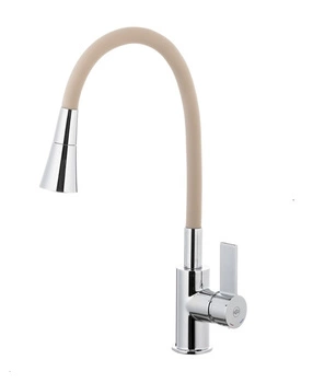 KFA Armatura Rumba bateria kuchenna stojąca chrom-beżowa 6553-925-51