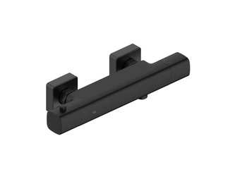 KFA Armatura Malaga bateria prysznicowa ścienna z termostatem czarna 5756-010-81