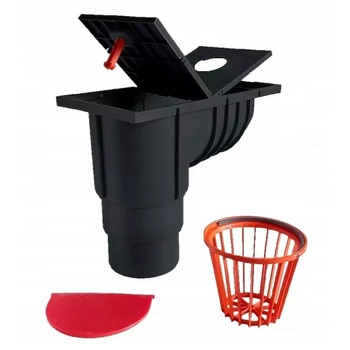 Osadnik Rynnowy Odpływ Pionowy 110 Czarny Plasmet