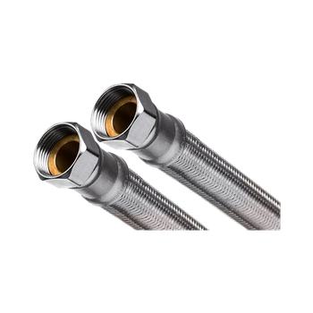 Invena Wężyk w oplocie ze stali nierdzewnej GW-GW 1", długość 60 cm (WS-80-060-G)