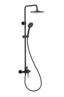 KFA Armatura Moza zestaw prysznicowy ścienny z deszczownicą czarny 5036-910-81