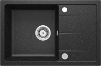 Deante Leda Zlewozmywak granitowy 67x44 cm grafitowy mat ZRD 2113